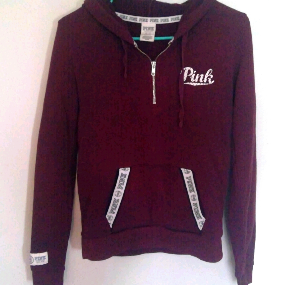 pink hoodie